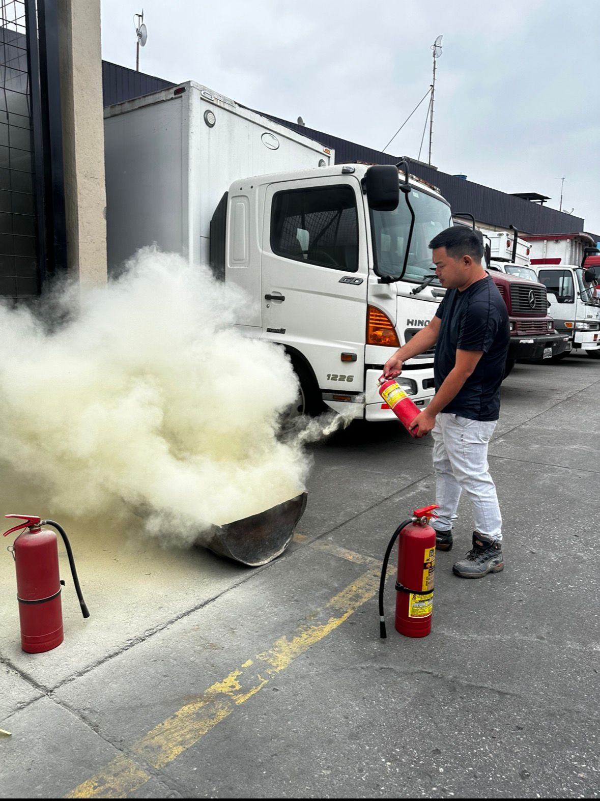 Simulacro de incendio - equipo de trabajo
